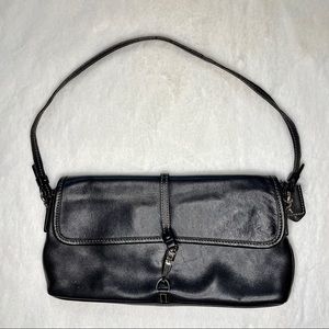 Vintage Coach Purse/Clutch Black Leather F2J-7573